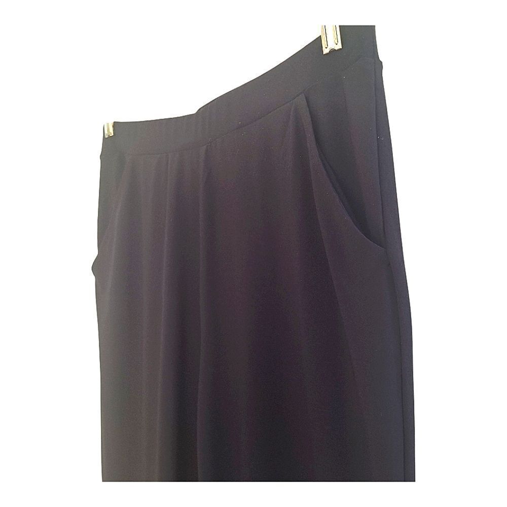 Wynne Layers Flare Jersey Knit Pant High Rise Pockets Stretch Pull On Black M - Picture 9 of 14